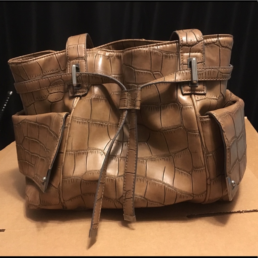 Spacious Faux Crocodile Purse in Great Condition